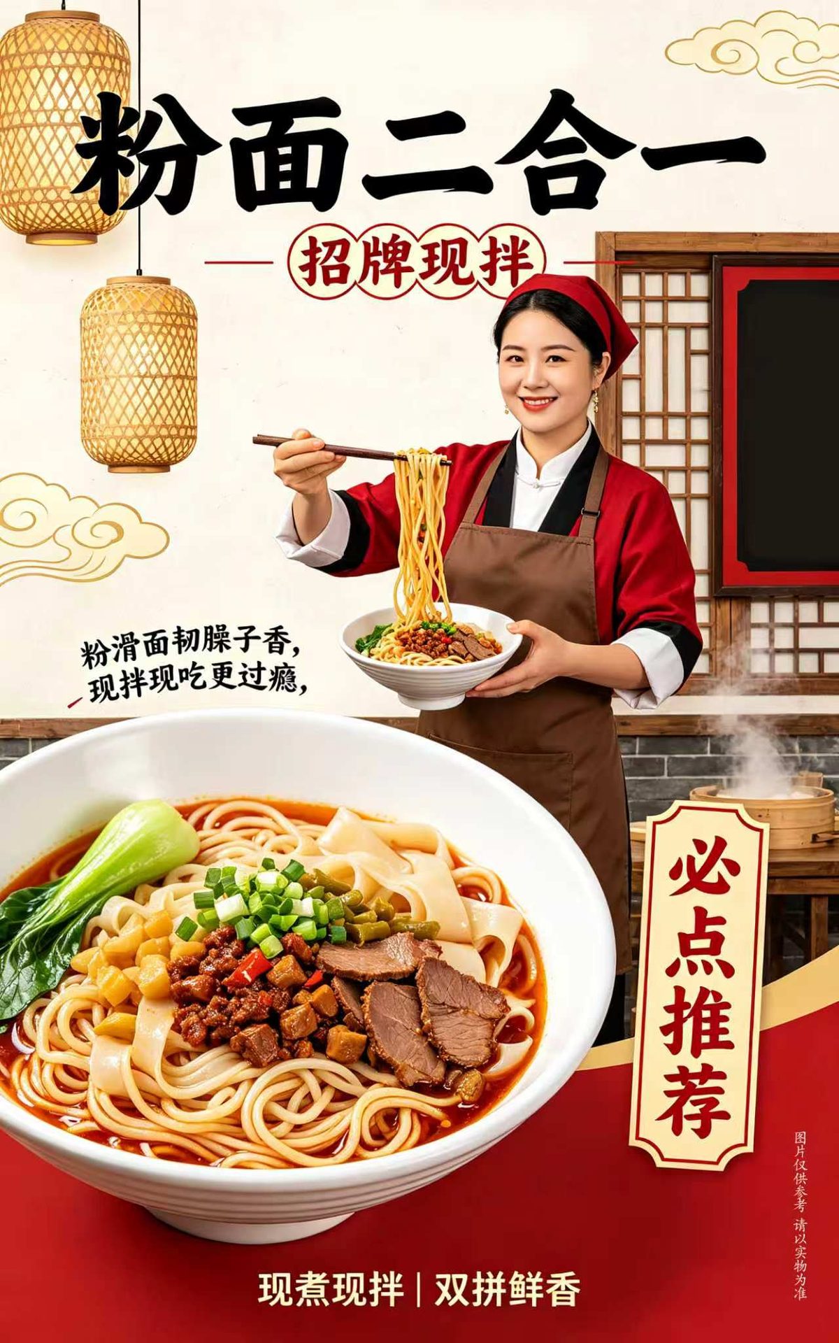 粉面二合一海报